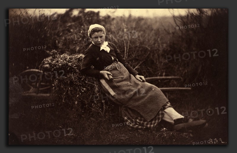 Auguste Giraudon's Artist, Peasant, French, active 1870s, c. 1870, albumen print from collodion negative