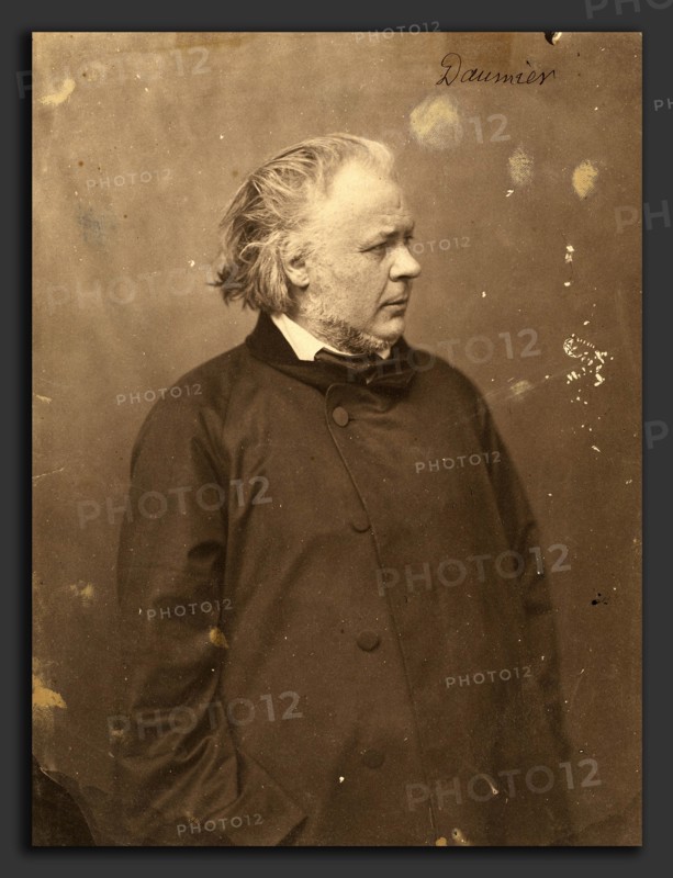 Nadar, Honoré Daumier, French, 1820 - 1910, 1856-1858, salted paper print from collodion negative