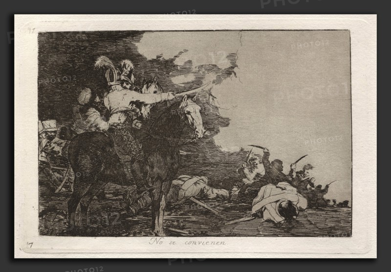 Francisco de Goya, No se convienen (They Do Not Agree), Spanish, 1746 - 1828, published 1863, etching, drypoint, burin, and burnisher