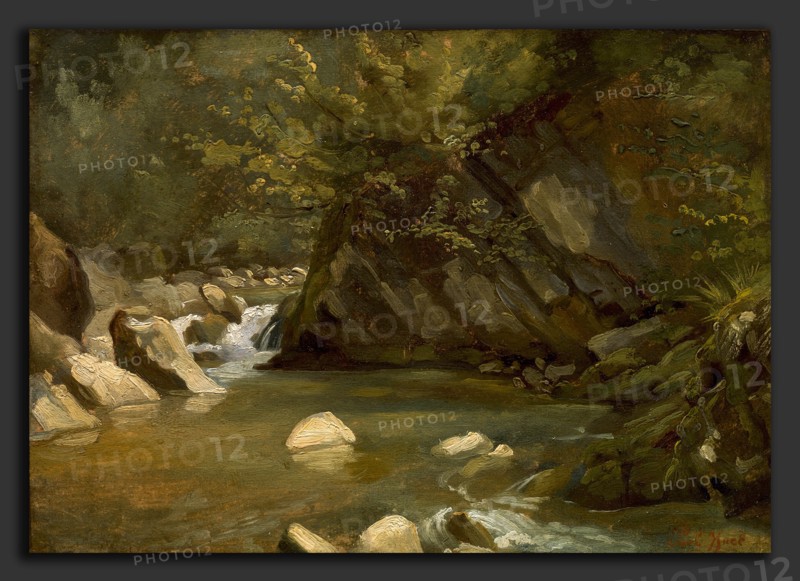 Paul Huet (French, 1803 - 1869), Woodland Stream, c. 1840, oil on canvas