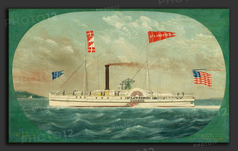 James Bard (American, 1815 - 1897), Steamer "St. Lawrence", 1850, oil on canvas