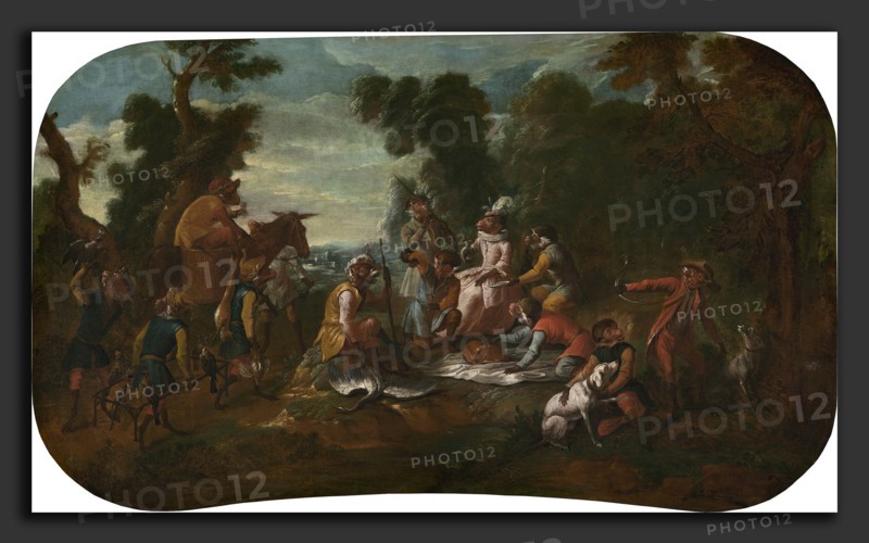 Christophe Huet, Singerie: The Picnic, French, 1700 - 1759, c. 1739, oil on canvas