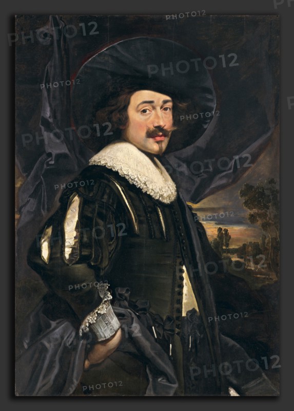 Flemish 17th Century (Possibly Jan Cossiers), Portrait of a Man in a Wide-Brimmed Hat, early 1630s, oil on panel