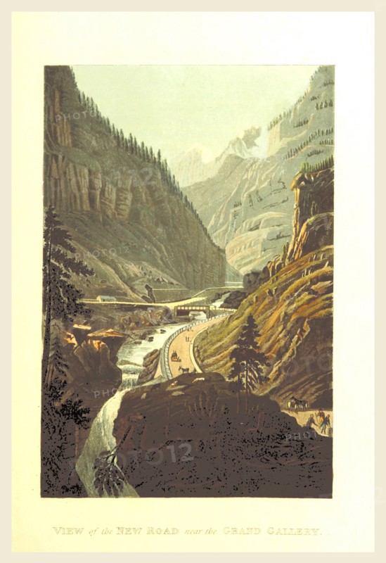 Picturesque Tour from Geneva to Milan, by way of the Simplon, road near the Grand Gallery