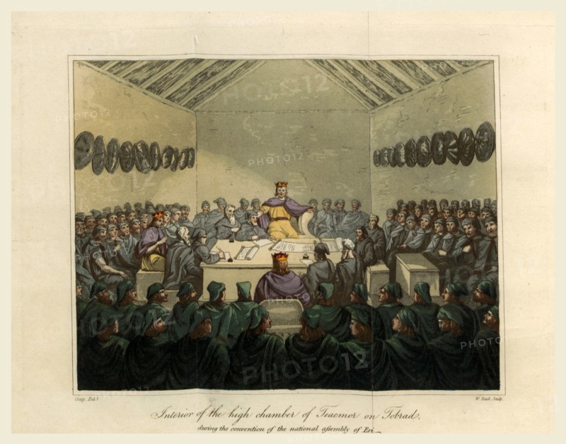 Chamber of Teacmor on Tobrad, Chronicles of Eri, 19th century engraving