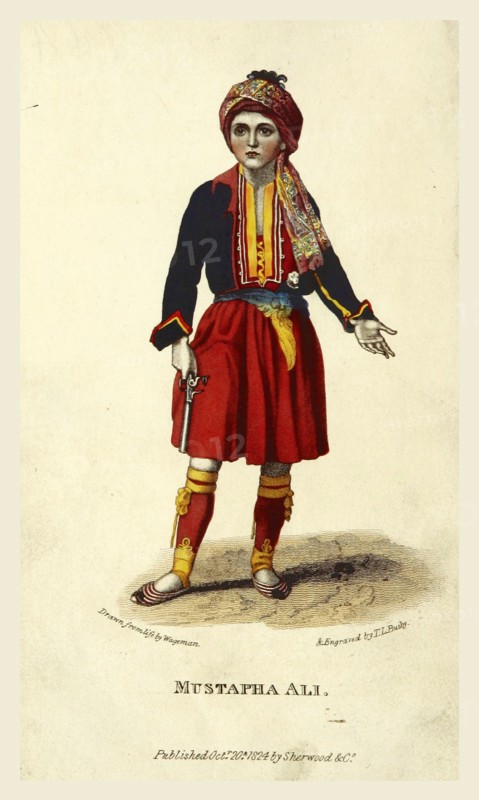 Greece in 1823 and 1824, Mustapha Ali, 19th century engraving