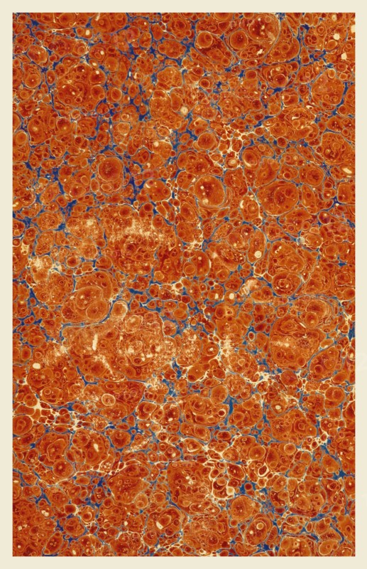 Background, 19th century illustartion, marbled paper