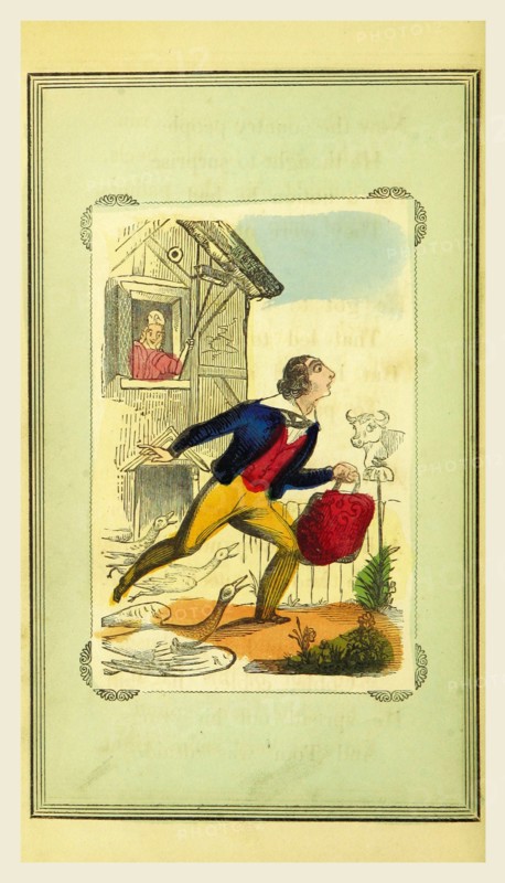 Knowing Tommy Tickle and his gay country cousins. In verse, with coloured illustrations, 19th century engraving
