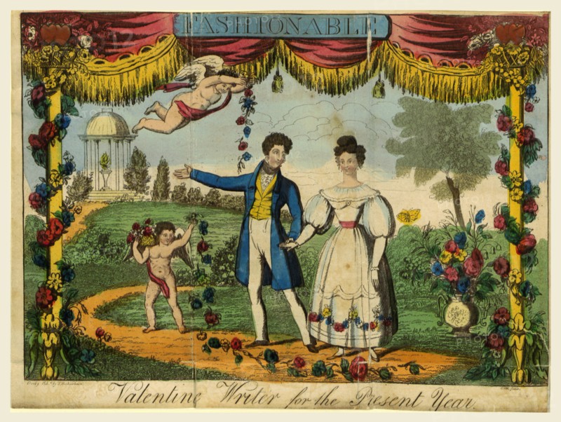 Richardson's New Fashionable Lady's Valentine Writer, or Cupid's Festival of Love, 19th century engraving