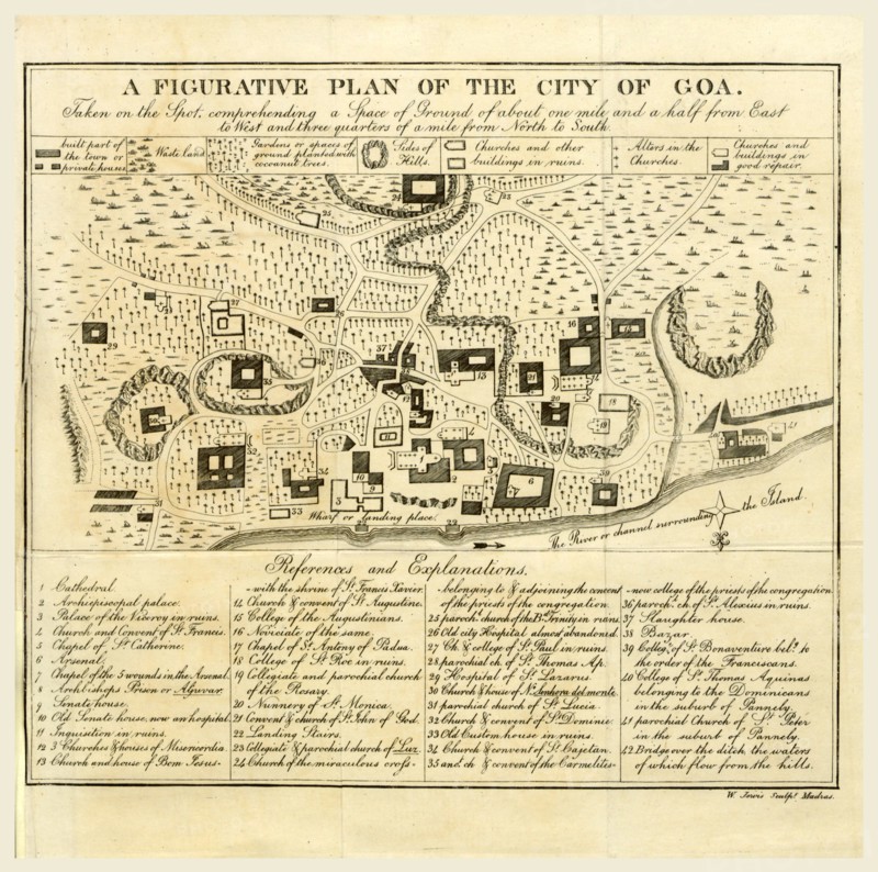 An Historical Sketch or Map, of Goa  with an account of the present state, India