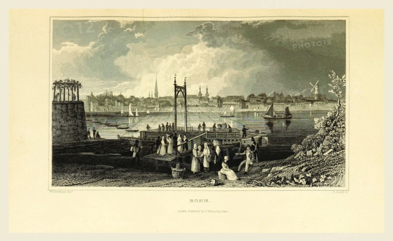 Bonn, Germany, Tombleson's Views of the Rhine, Tombleson's Views of the Rhine, 19th century engraving