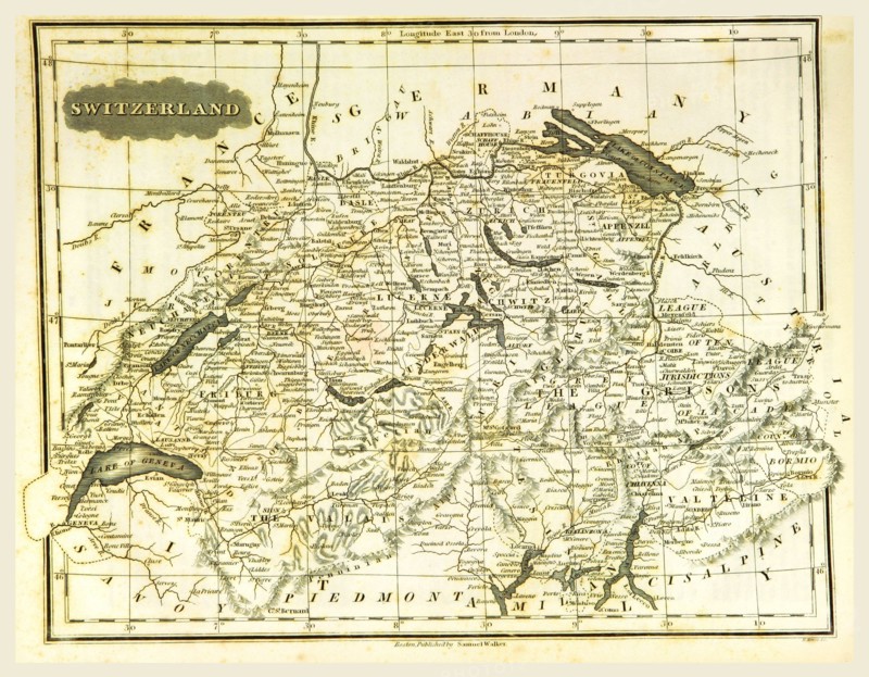 Switzerland, 19th century engraving