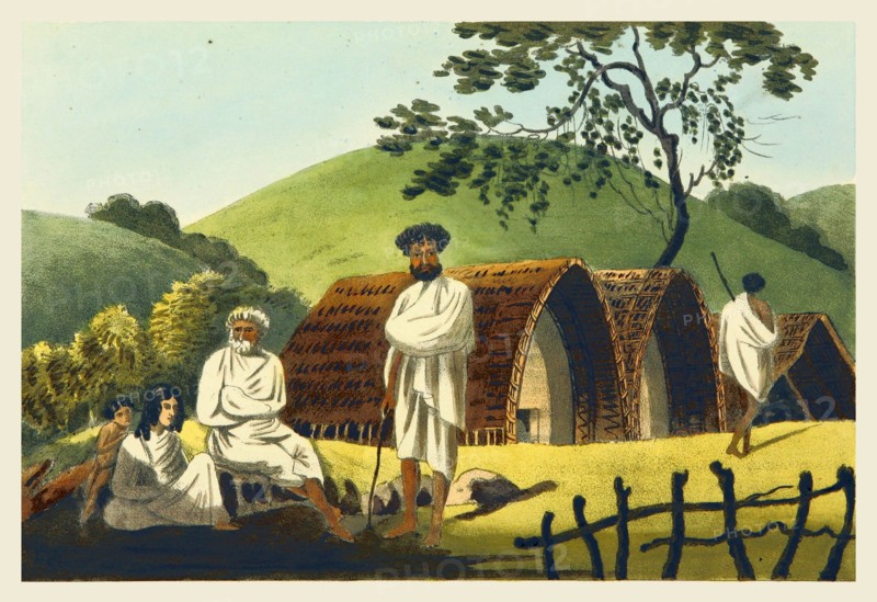A Toda family, 19th century engraving