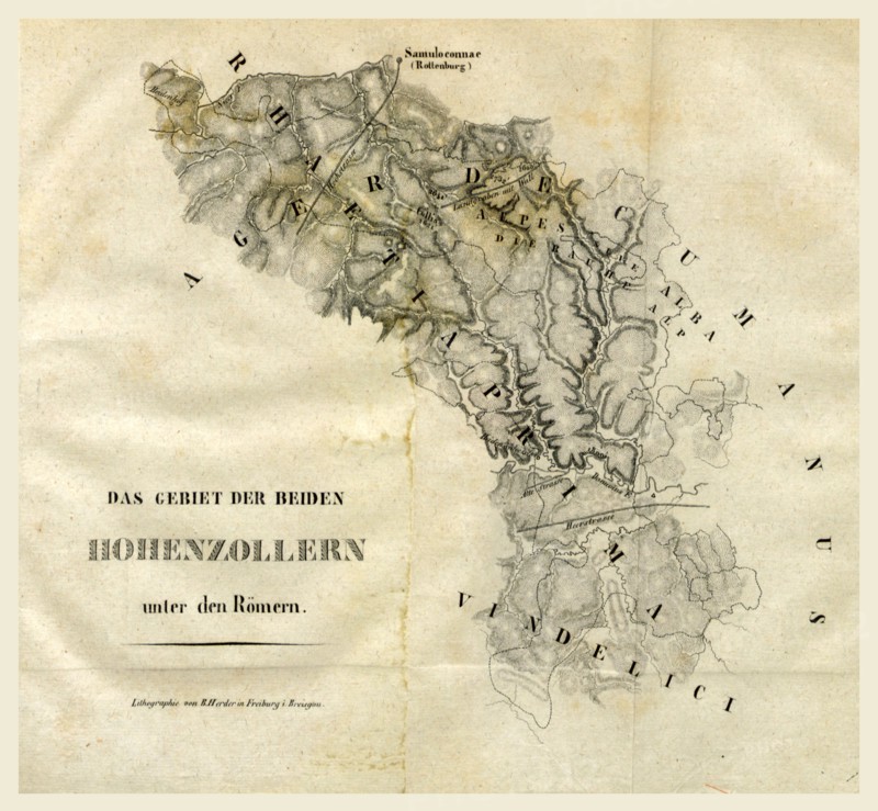 History of Hohenzollernschen Staaten Hechingen and Sigmaringen, etc, 19th century engraving