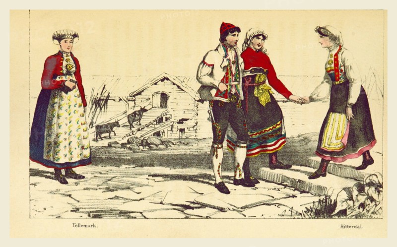 Scandinavian Sketches, or, a Tour in Norway,tellemark, Hitterdal, 19th century