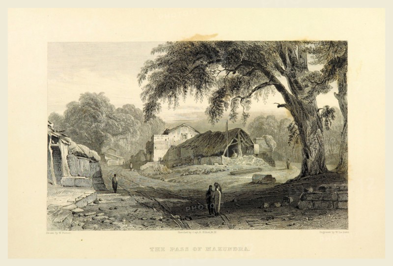 Pass of Makundra, Views in India, China, and on the Shores of the Red Sea, drawn by Prout, Stanfield, Cattermole, Purser, Cox, Austen, &c. from original sketches by Commander R. Elliott