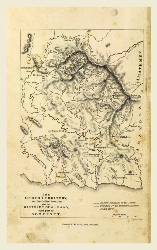 Ceded Territory, African sketches. Narrative of a residence in South Africa, 19th century engraving