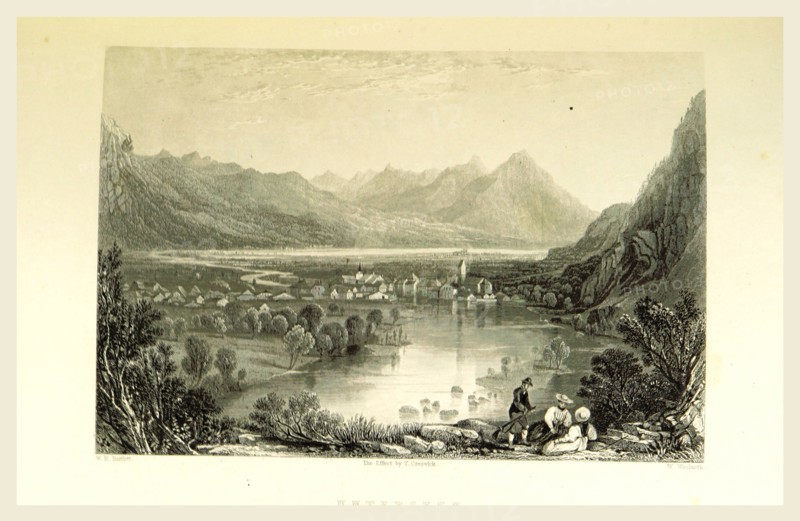 Switzerland. Illustrated in a series of views taken expressly for this work by W. H. Bartlett, Untersee, 19th century engraving