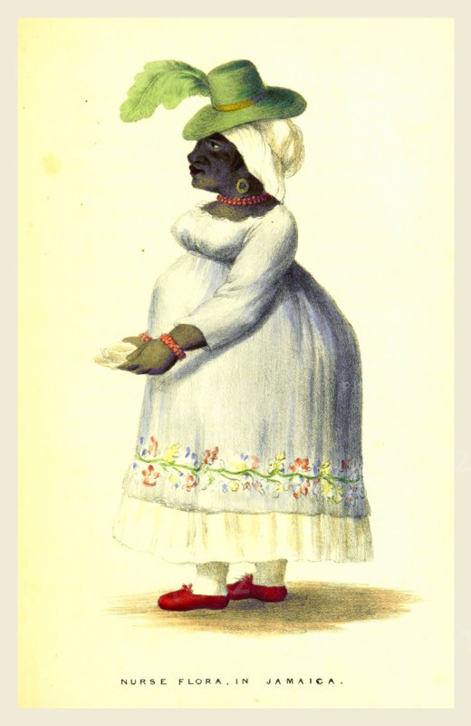 Nurse Flora in Jamaica, the Island of Jamaica, from 1801 to 1805, 19th century engraving