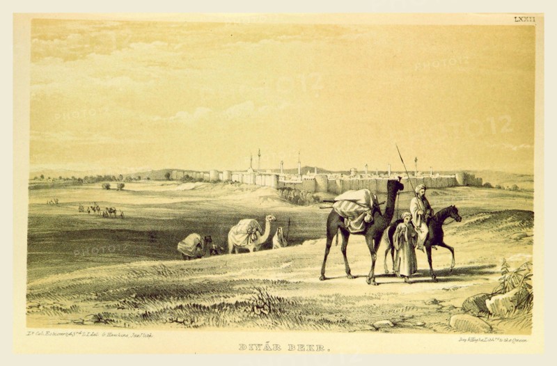 Diyar Bekr, Narrative of the Euphrates Expedition during the years 1835-1837, 19th century engraving