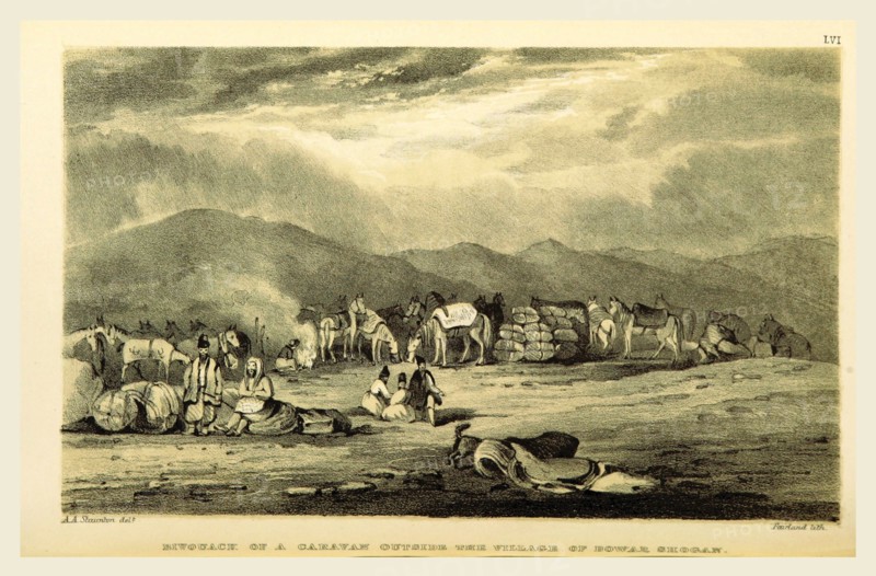 Bowar Shogan, Narrative of the Euphrates Expedition carried on by Order of the British Government during the years 1835, 1836, and 1837, 19th century engraving