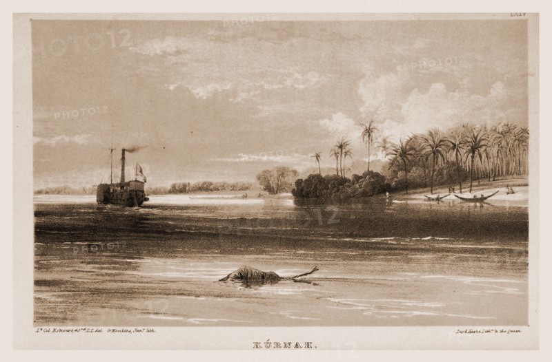 Kurnah, Narrative of the Euphrates Expedition carried on by Order of the British Government during the years 1835, 1836, and 1837, 19th century engraving