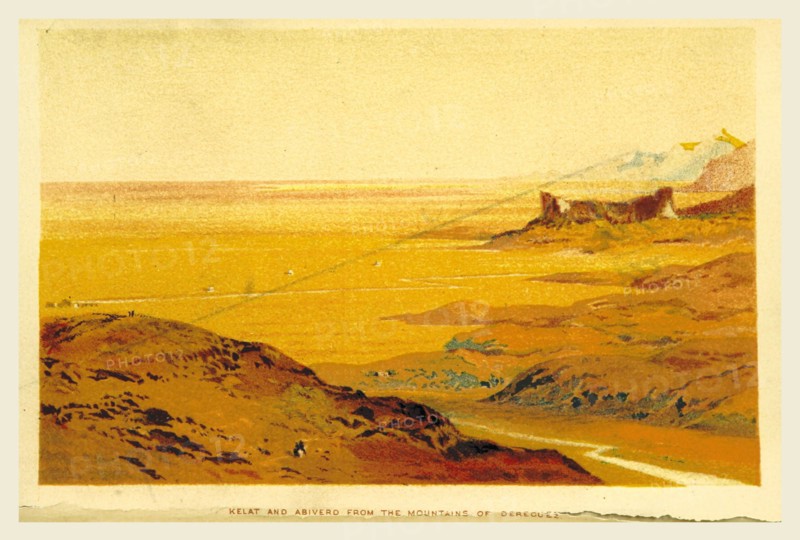 Travels and adventures on the Perso-Turkoman Frontier, Kelat and Abiverd, 19th century engraving