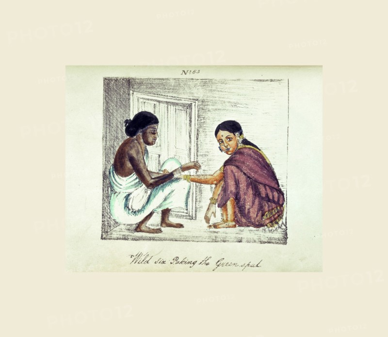 A Digest of the different castes of India, Wild Six Paking the Greenspal, 19th century engraving