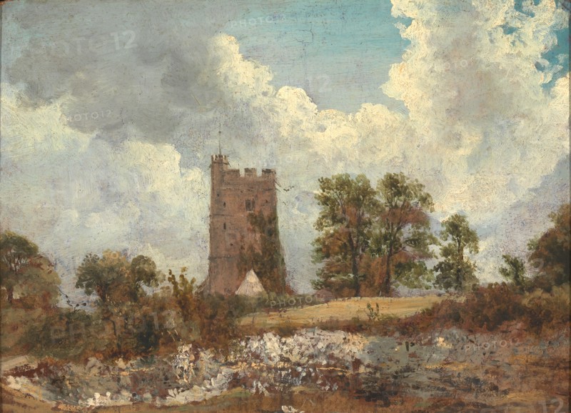Landscape with a Church, Frederick W. Watts, 1800-1862, British
