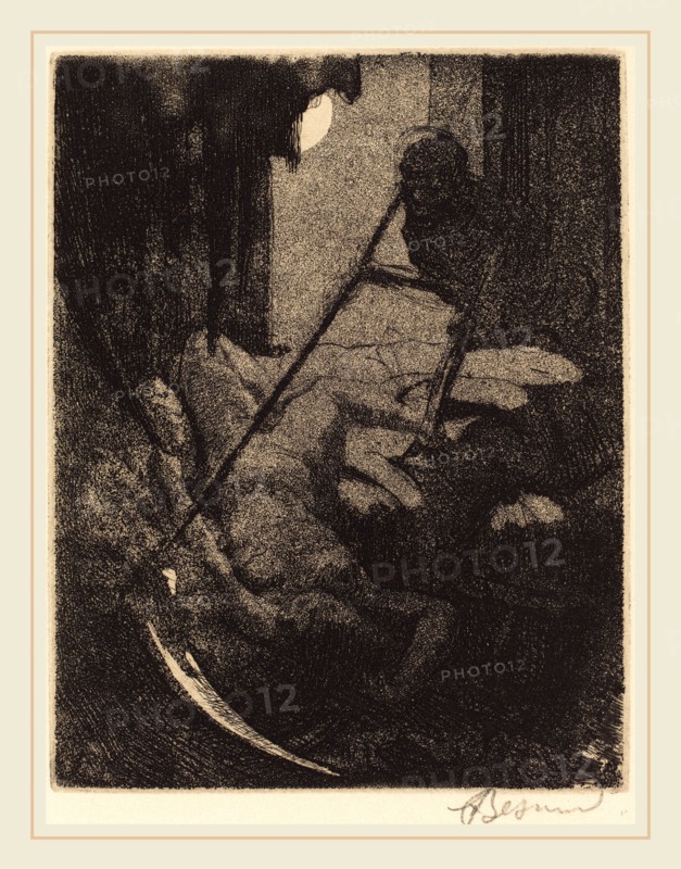 Albert Besnard, The Mystery (Le mystÃ¨re), French, 1849-1934, 1900, etching and aquatint in black on Van Gelder Zonen wove paper