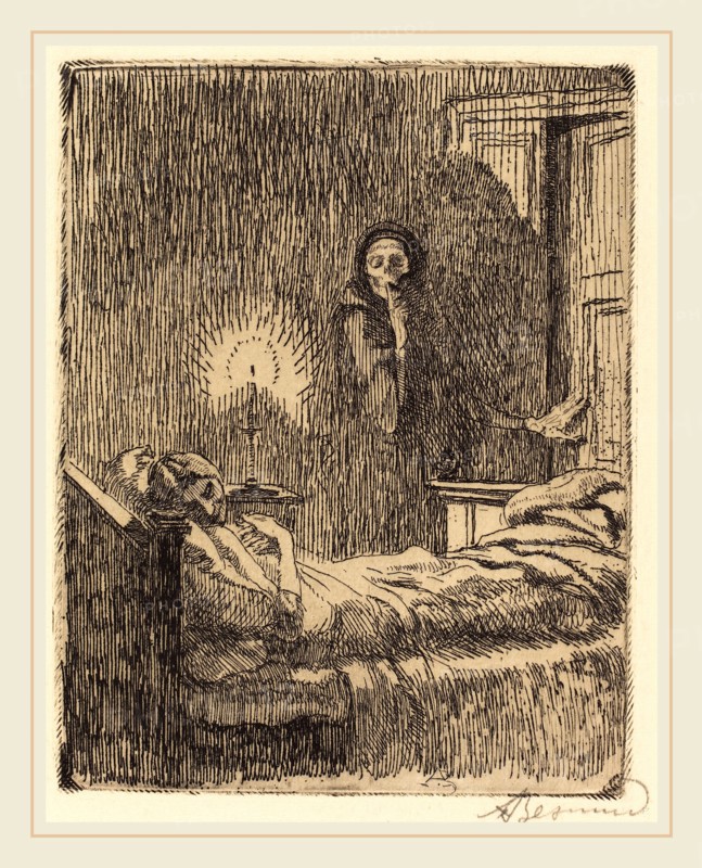 Albert Besnard, Discreet (DiscrÃ¨te), French, 1849-1934, 1900, etching in black on Van Gelder Zonen wove paper