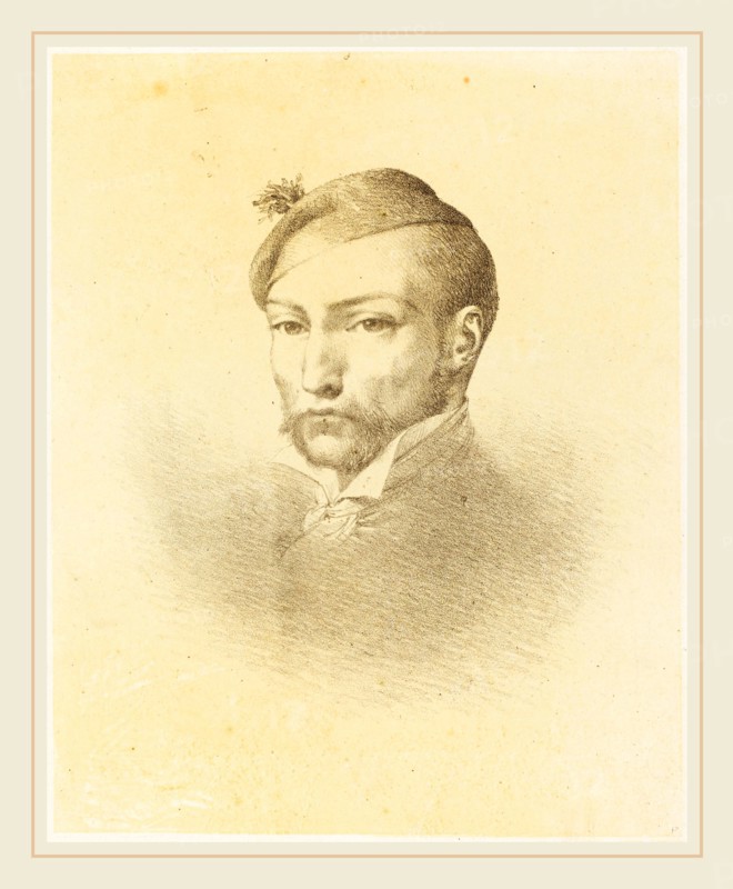 after Léon Cogniet, Gericault, 1824 or after, lithograph