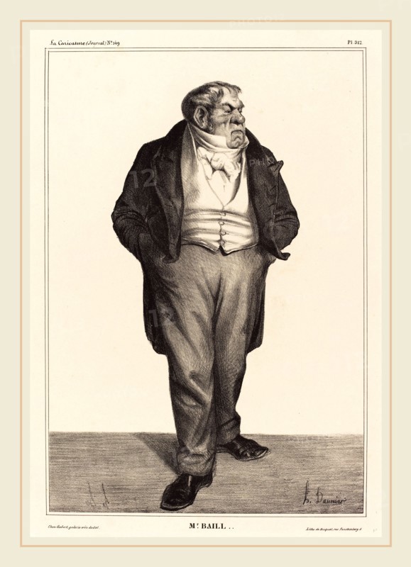 Honoré Daumier (French, 1808-1879), Baillot, 1833, lithograph