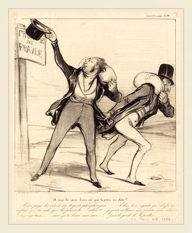 Honoré Daumier (French, 1808-1879), A tous les coeurs bien nés que la patrie est chÃ¨re!!!, 1838, lithograph on newsprint