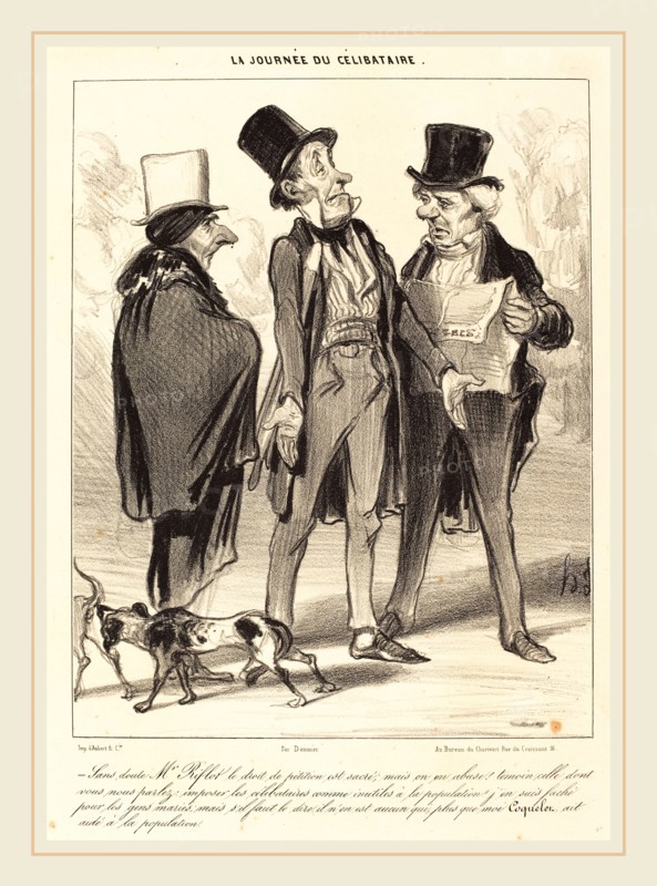 Honoré Daumier (French, 1808-1879), Sans doute M. Riflot le droit, 1839, crayon lithograph in black on wove paper