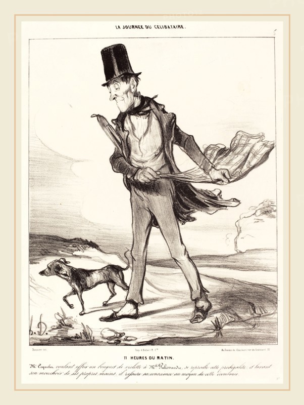 Honoré Daumier (French, 1808-1879), 11 heures du matin, 1839, crayon lithograph in black on wove paper