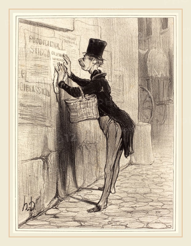 Honoré Daumier (French, 1808-1879), Le Placeur, 1842, lithograph