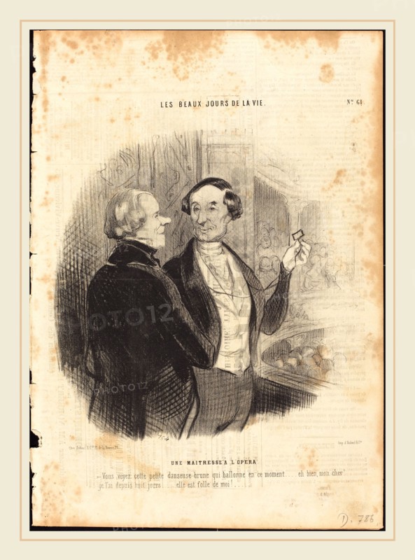 Honoré Daumier (French, 1808-1879), Une Maitresse a l'Opéra, 1845, lithograph