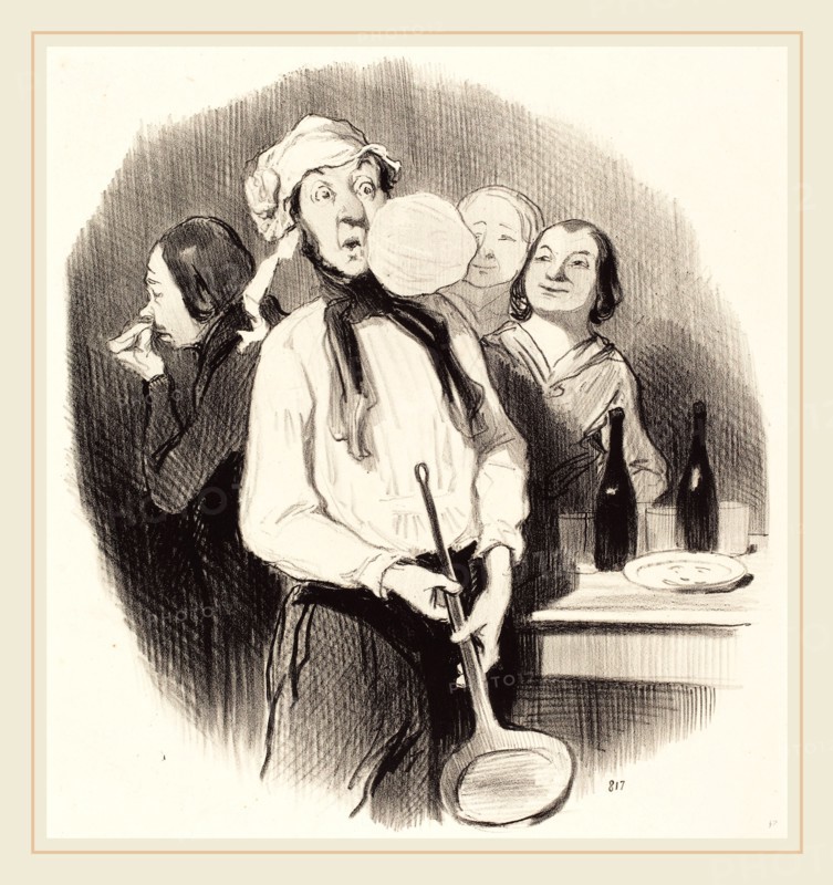 Honoré Daumier (French, 1808-1879), Les CrÃªpes, 1845, lithograph