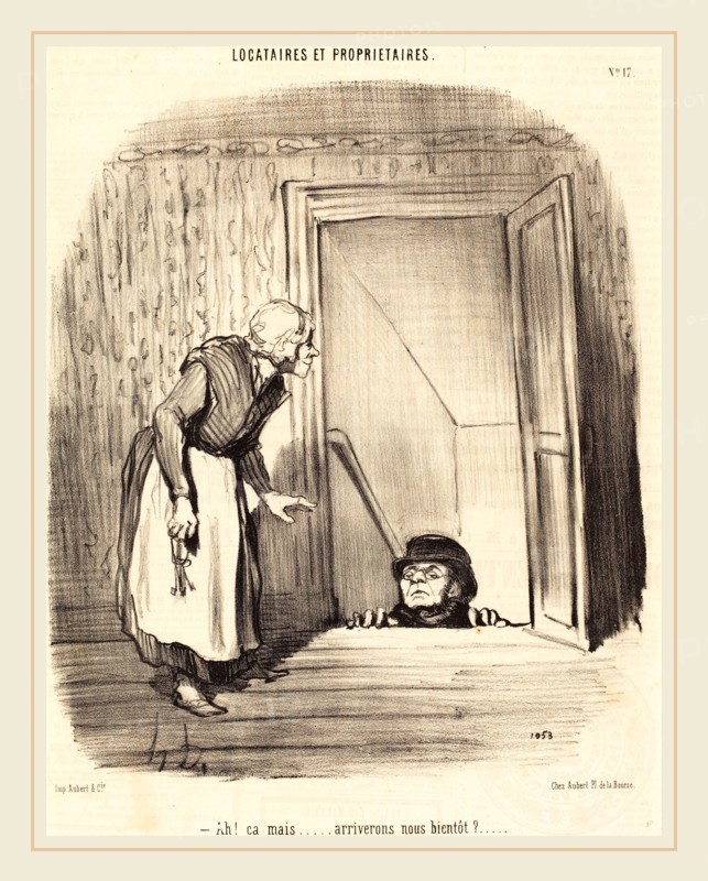 Honoré Daumier (French, 1808-1879), Ah! Ã§a mais arriverons-nous bientÃ´t?, 1847, lithograph on newsprint