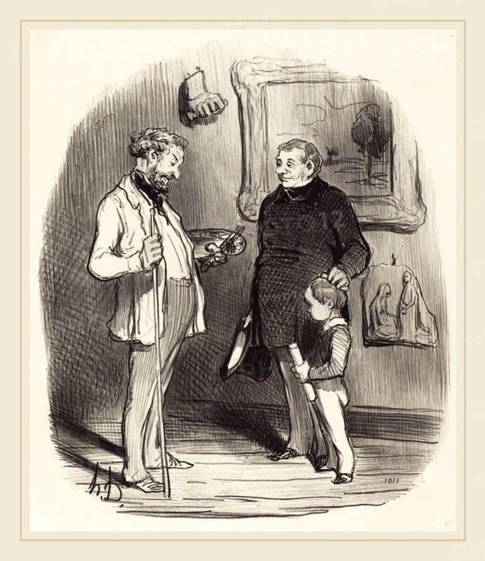 Honoré Daumier (French, 1808-1879), V'la mon petit s'il n'a pas assez de moyens, 1850, lithograph