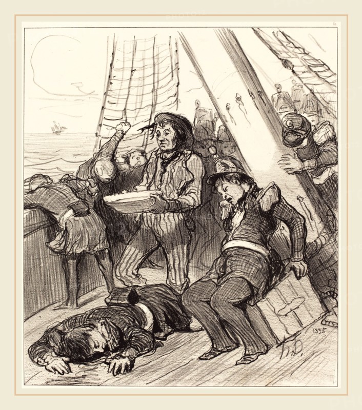 Honoré Daumier (French, 1808-1879), Plusieurs gardes nationaux qui n'avaient pas songé, 1848, lithograph