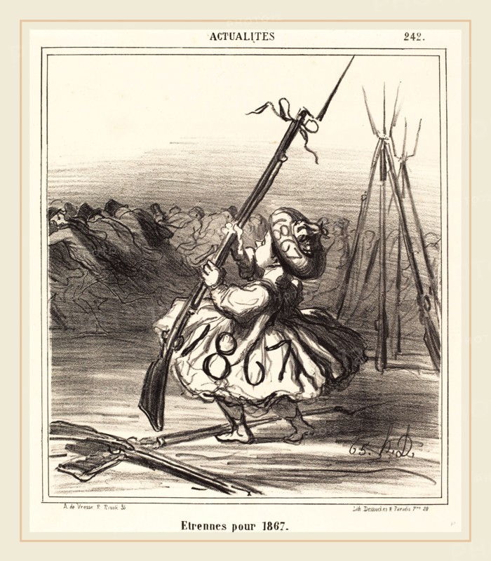 Honoré Daumier (French, 1808-1879), Ãâtrennes pour 1867, 1866, lithograph