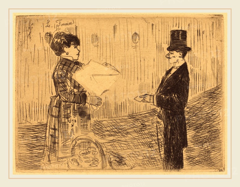 Jean-Louis Forain (French, 1852-1931), The Bouquet, c. 1876, etching