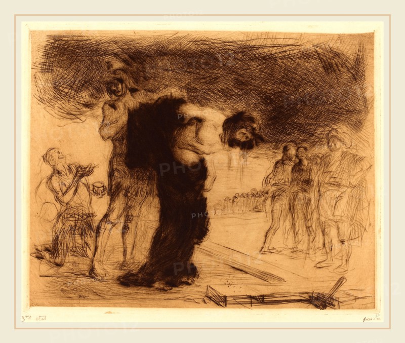 Jean-Louis Forain, Christ Stripped of His Clothes, French, 1852-1931, 1909, drypoint and etching