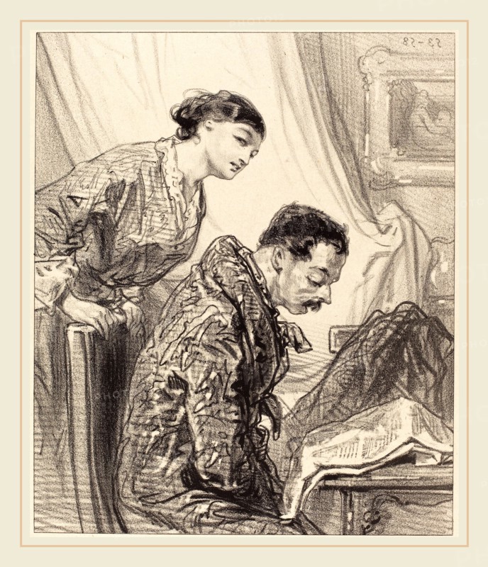 Paul Gavarni (French, 1804-1866), Discussion of Budget, lithograph