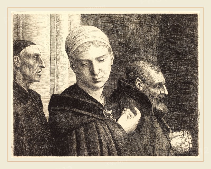 Alphonse Legros, Baptism (Le bapteme), French, 1837-1911, etching