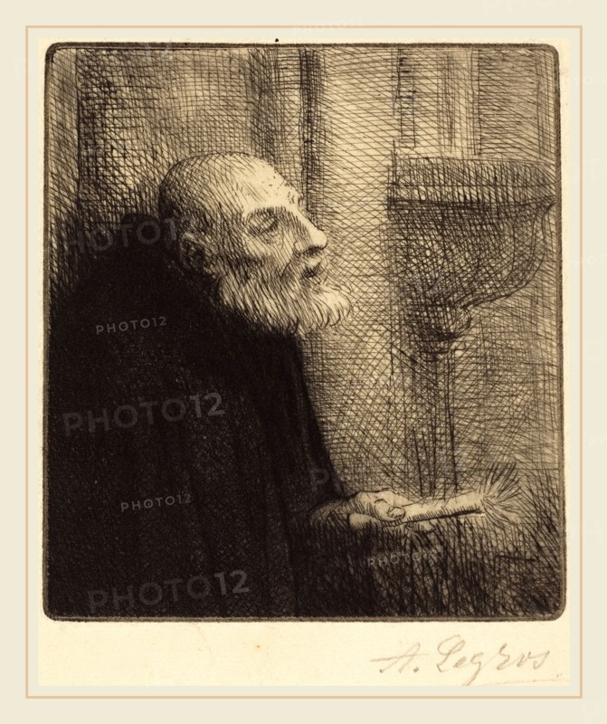 Alphonse Legros, Distributor of the Holy Water (Le donneur d'eau benite), French, 1837-1911, etching