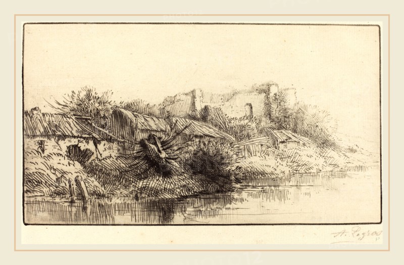 Alphonse Legros, Abandoned Village (Le village abondonne), French, 1837-1911, etching