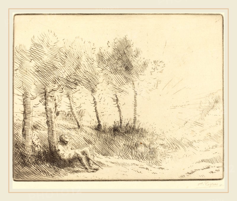 Alphonse Legros, Landscape (Paysage), French, 1837-1911, etching